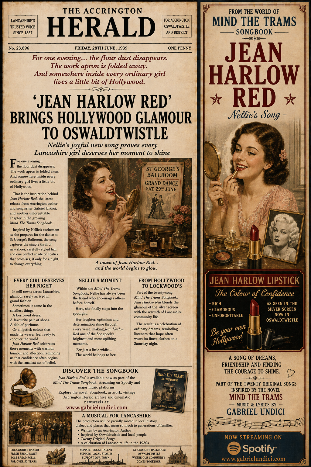 THE ACCRINGTON HERALD. Jean Harlow Red..