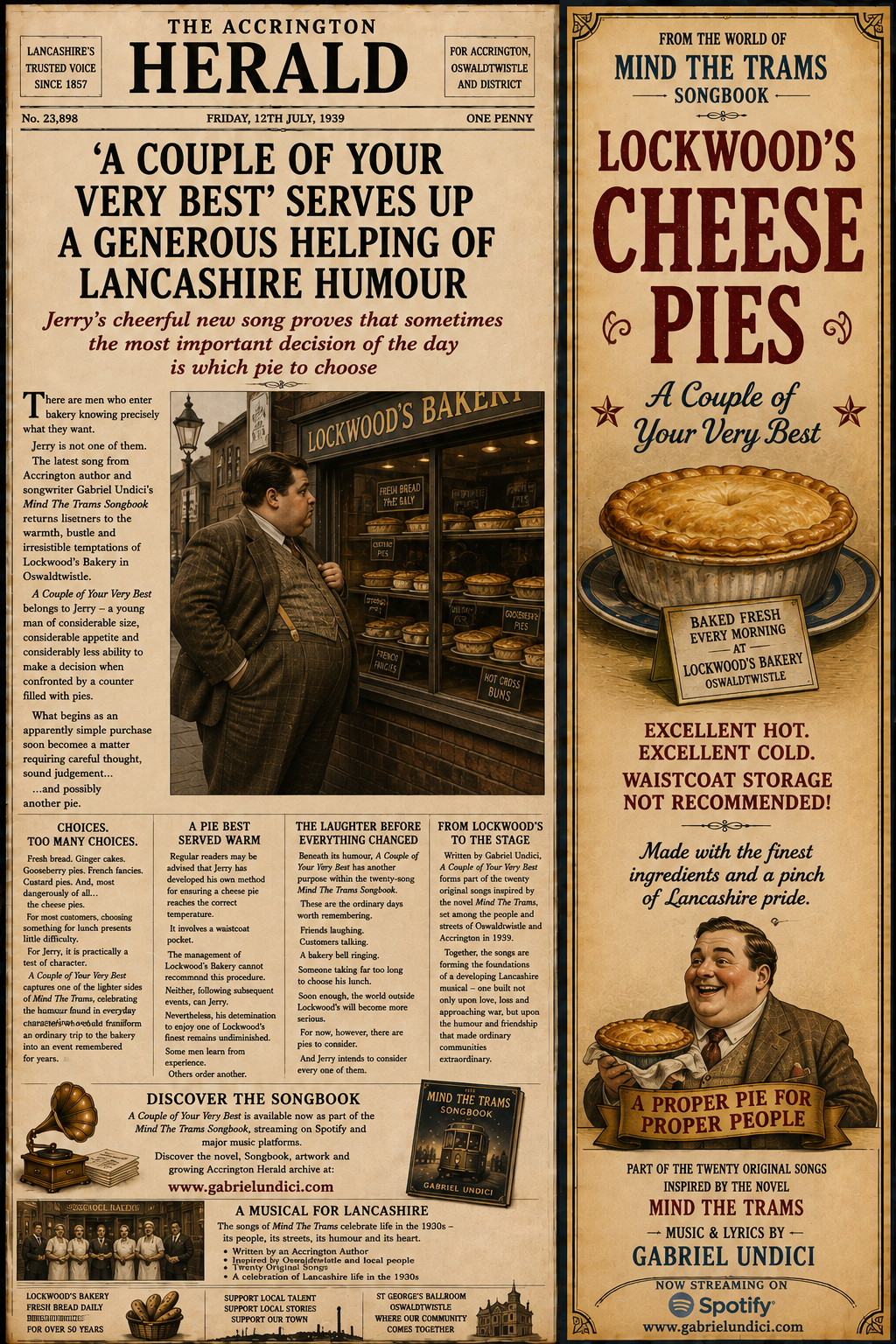 THE ACCRINGTON HERALD. ‘A COUPLE OF YOUR VERY BEST’ SERVES UP A GENEROUS HELPING OF LANCASHIRE HUMOUR