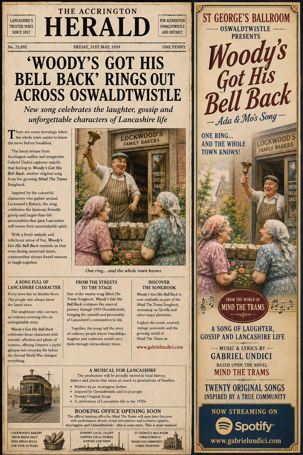 The Accrington Herald. ‘WOODY’S GOT HIS BELL BACK’ RINGS OUT ACROSS OSWALDTWISTLE